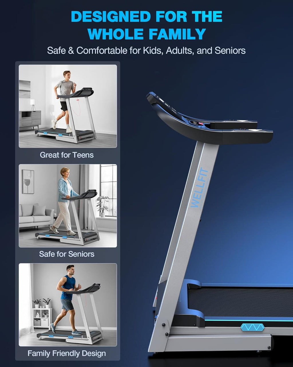 WELLFIT Auto Incline Treadmill
