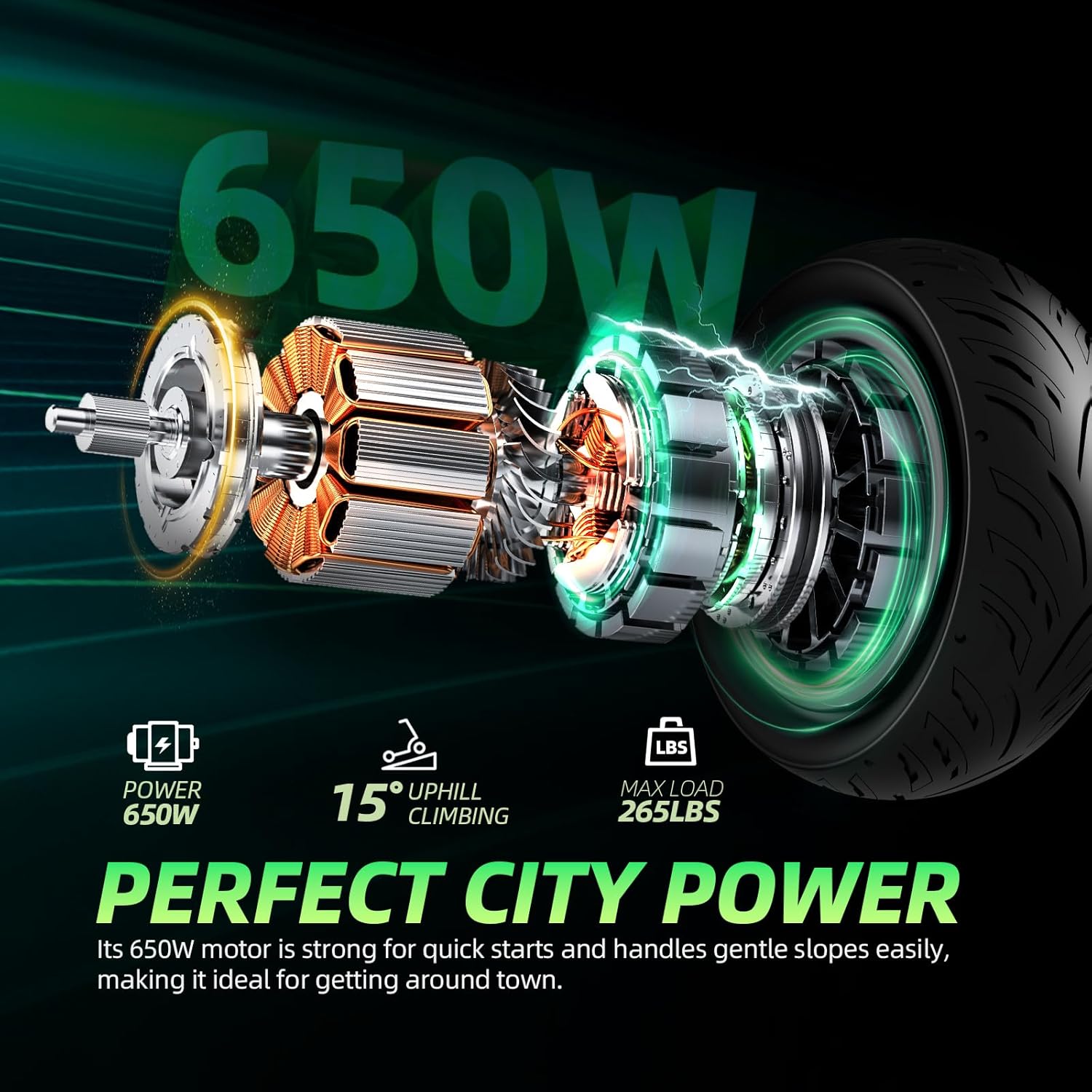Electric Scooter RS-300 30MPH Foldable Long Range